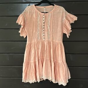 Free People Santiago Embroidered Mini Endless Summer Dress
